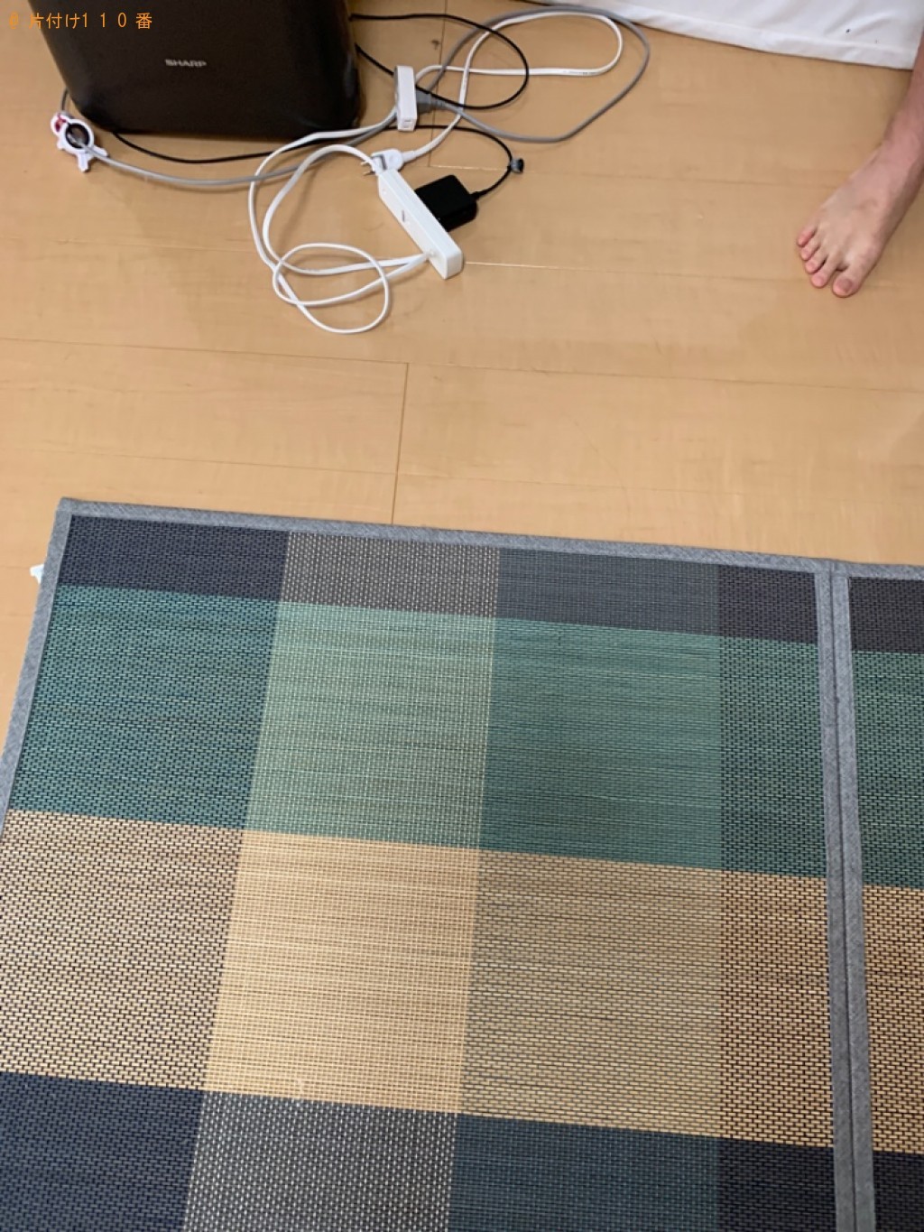 マットレス付きシングルベッド、タンス、布団、小型家電等の回収