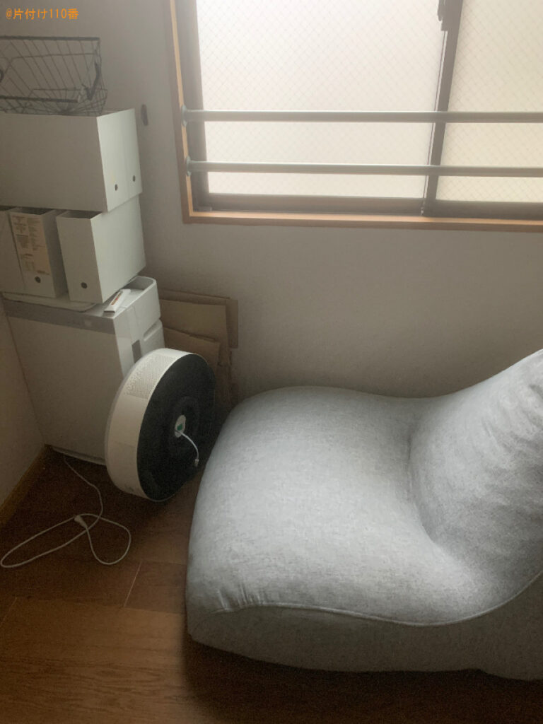 ビーズクッション、照明器具、加湿器、プラスチックケース等の回収