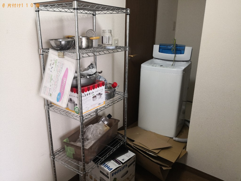 洗濯機、メタルラック、調理器具、ベッド、本、一般ごみ等の回収